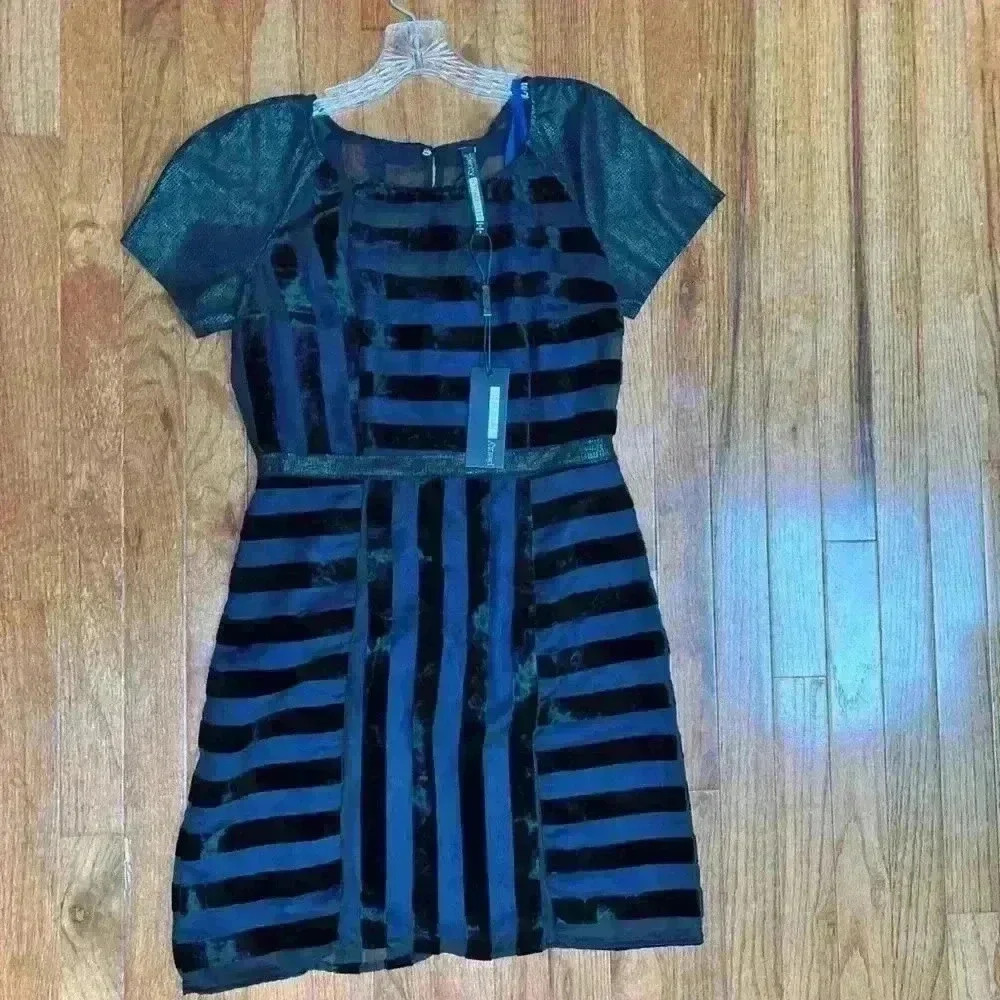 Plenty by Tracy Reese velvet sheet mixed print cocktail dress size 4 - Picture 3 of 4